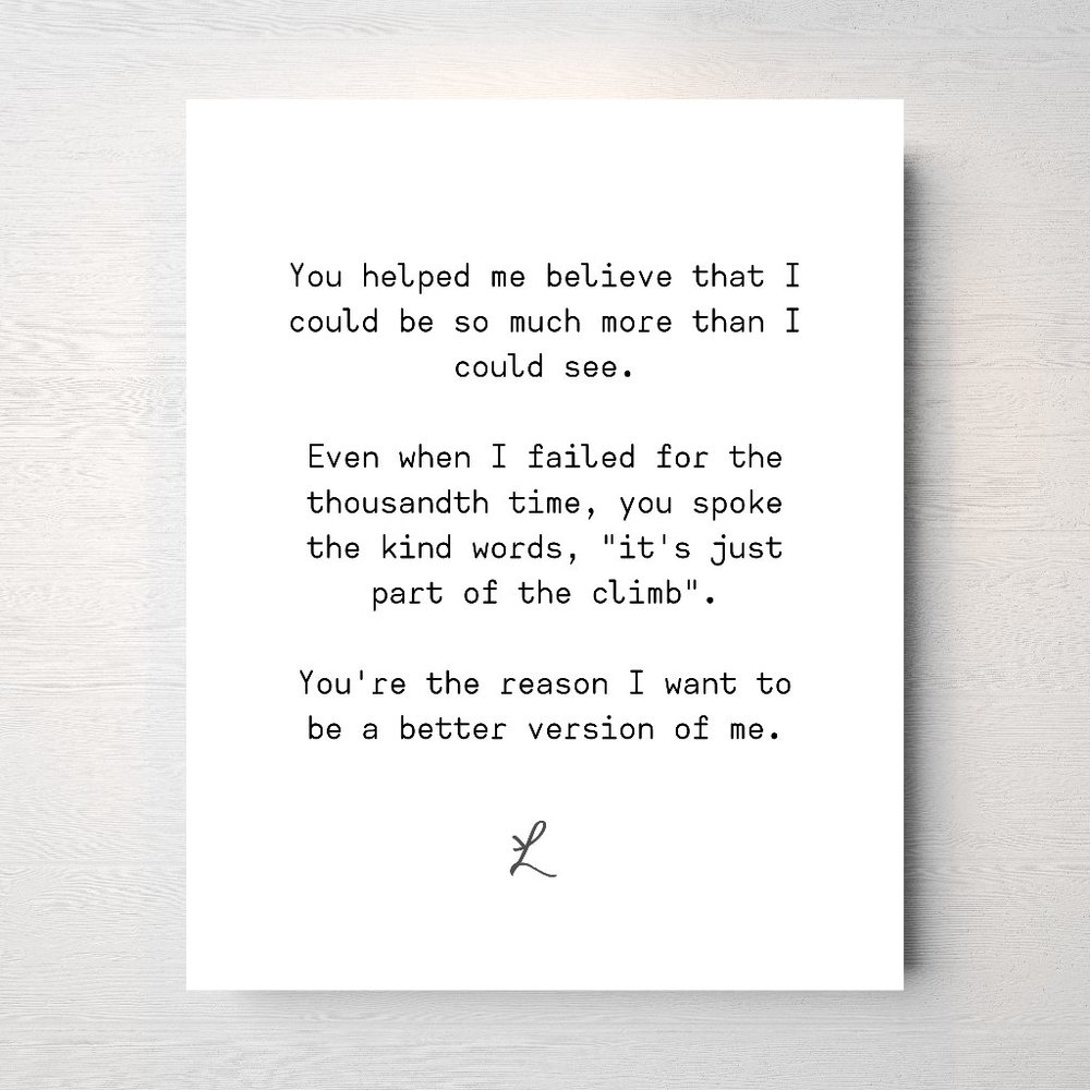 Believe - Appreciation Poem (an original) Print